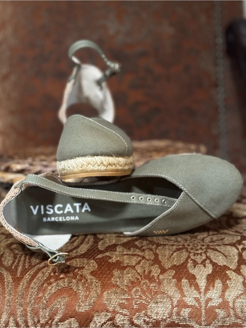 Pubol Premium Fabrics Canvas Espadrille Wedges